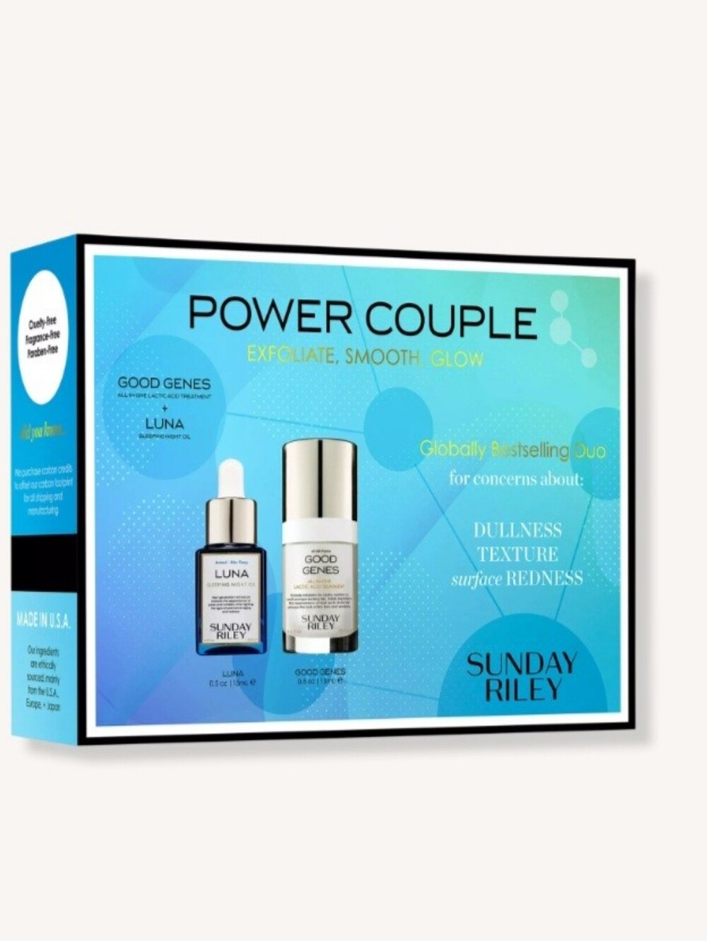 Sunday Riley Power Couple Good Genes & Luna Advanced Retinol and Lactic Acid Duo